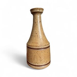Vintage 1978 Zion Pottery Vase — Wheel-Thrown Stoneware in Earth Tones